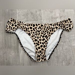 PINK Victoria's Secret Leopard Print Swim Bottoms women’s size M